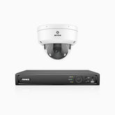 HZ804 - 4K 4 Channel 1 Camera PoE Security System, 4X Optical Zoom, 2.8 - 12 MM Motorized Varifocal Lens, Smart Dual Light Night Vision, Motion Detection 2.0, Built-in Microphone, Siren & Strobe Alarm, Upgraded Version